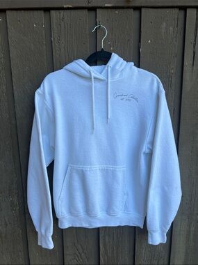 White GWC Hoodie with Fort Rock Design